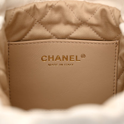 Chanel Shiny Calfskin Quilted Mini Chanel 22 White 6 of 10