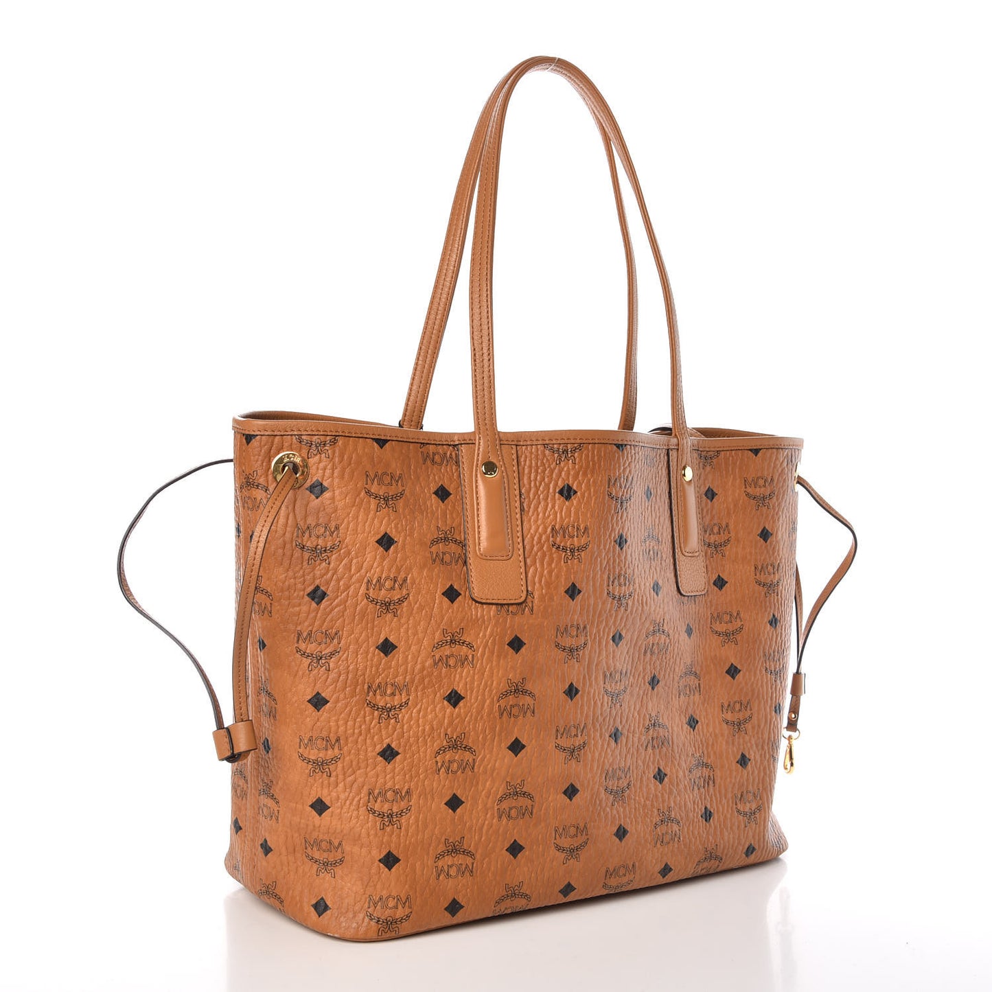Visetos Medium Liz Reversible Shopper Tote Cognac