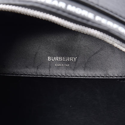 Burberry Smooth Calfskin Montage Print Small Cube Bowling Bag Black 6 of 12