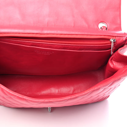 Chanel Lambskin Quilted Maxi Single Flap Fuchsia 4 of 4