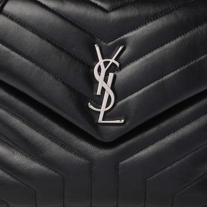 Saint Laurent Calfskin Y Quilted Monogram Medium Loulou Chain Satchel Black 9 of 16