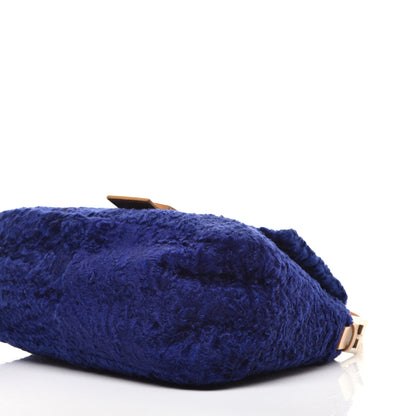 Fendi Mink Fur Mama Baguette Blue 8 of 9