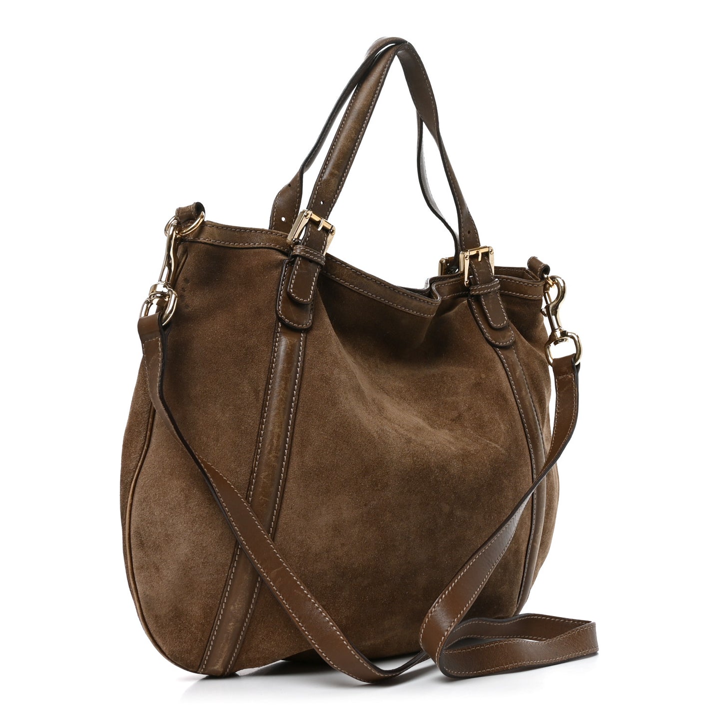 Suede Medium Britt Tote Brown