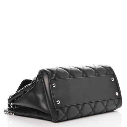 Chanel Calfskin Double Stitch Large Hamptons Flap Bag Black 4 of 16