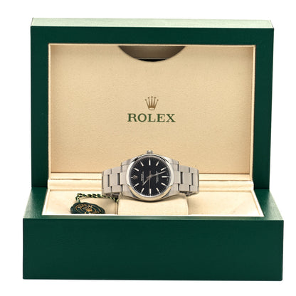 Rolex Stainless Steel 34mm Oyster Perpetual Watch Black 114200 5 of 5