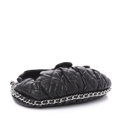 Chanel Washed Lambskin Quilted Medium Chain Around Messenger Black 4 of 10