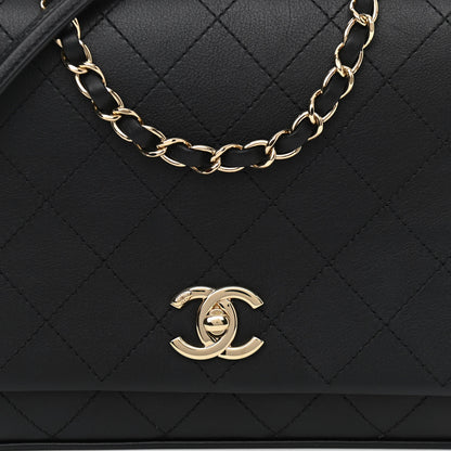 Chanel Calfskin Stitched Large Flap Black 8 of 10