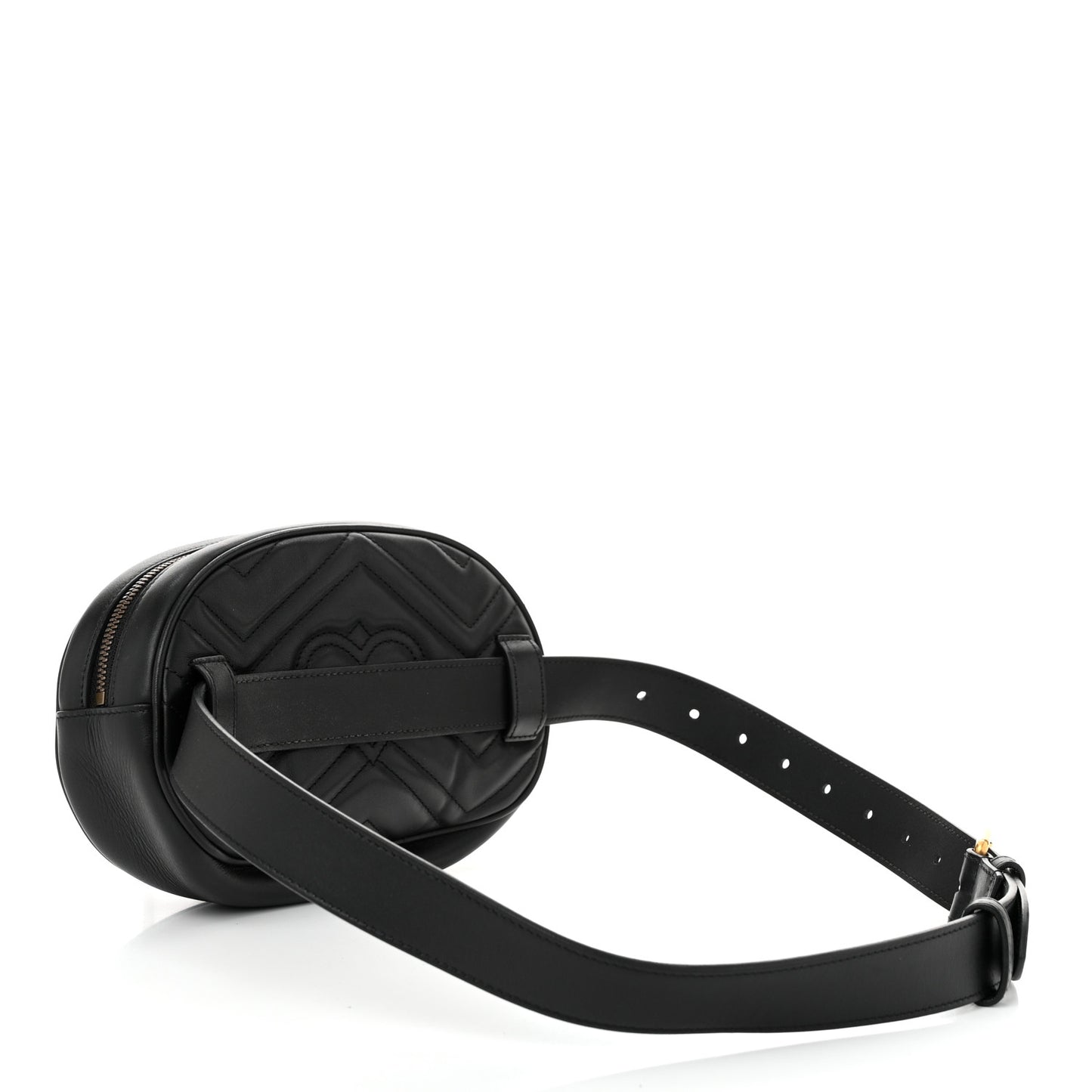 Calfskin Matelasse GG Marmont Belt Bag 85 34 Black