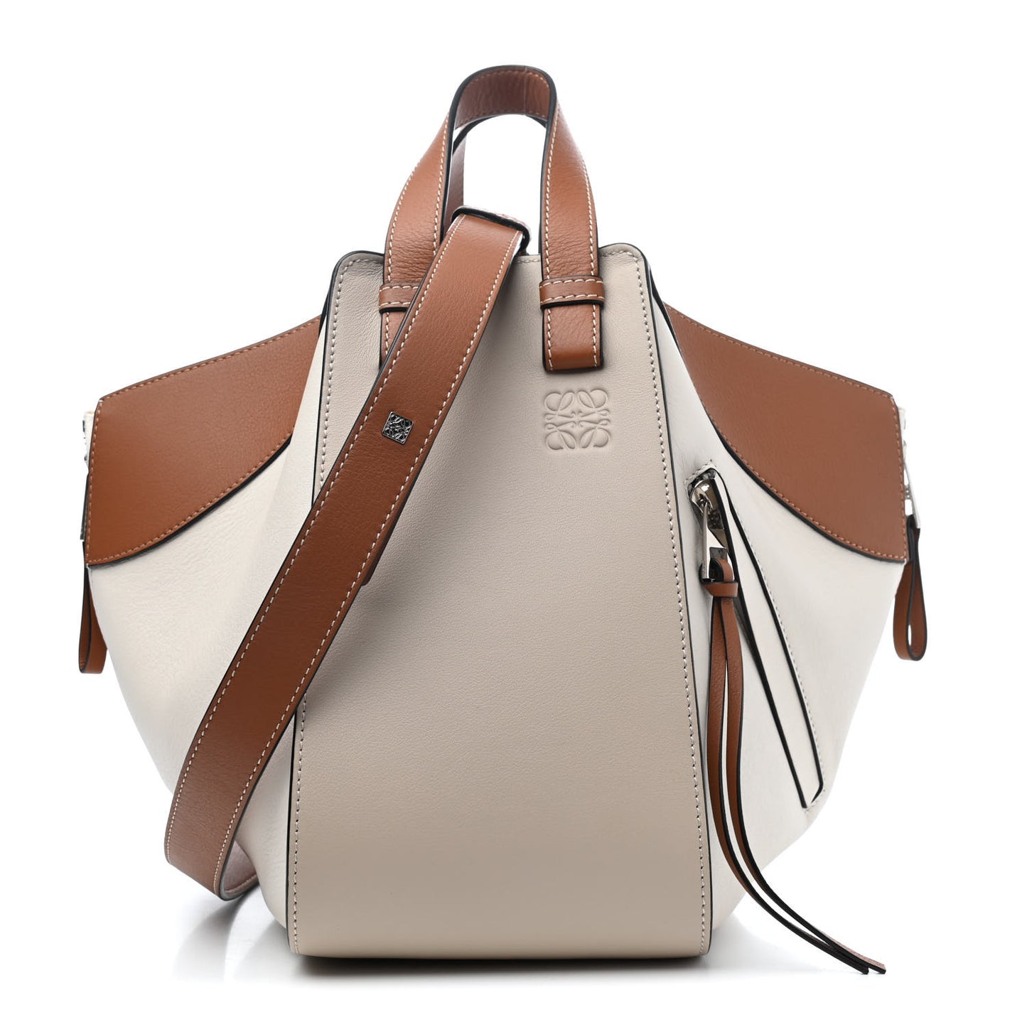 Calfskin Small Hammock Shoulder Bag Light Oat Tan