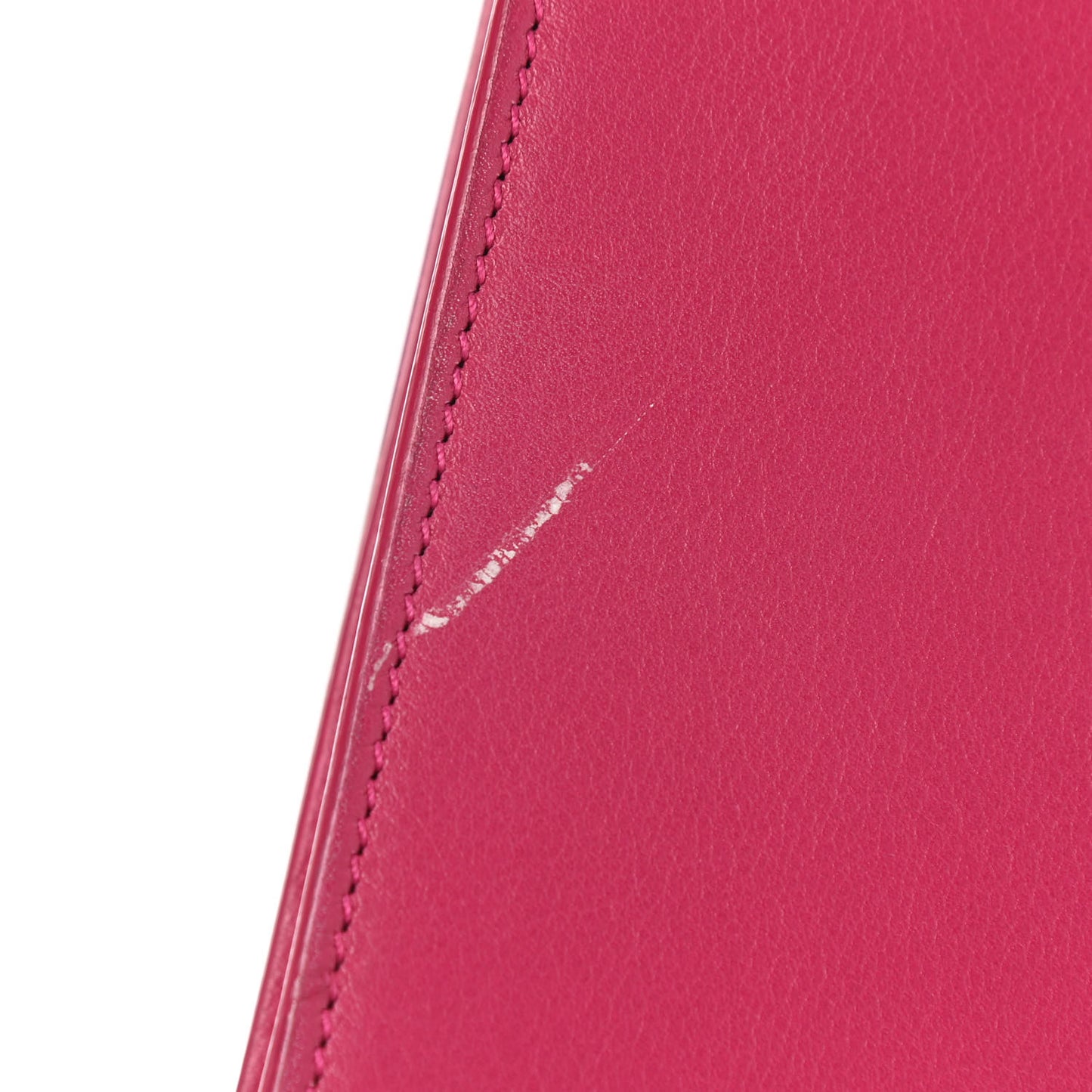 Calfskin Classic Y Ligne Clutch Fuchsia