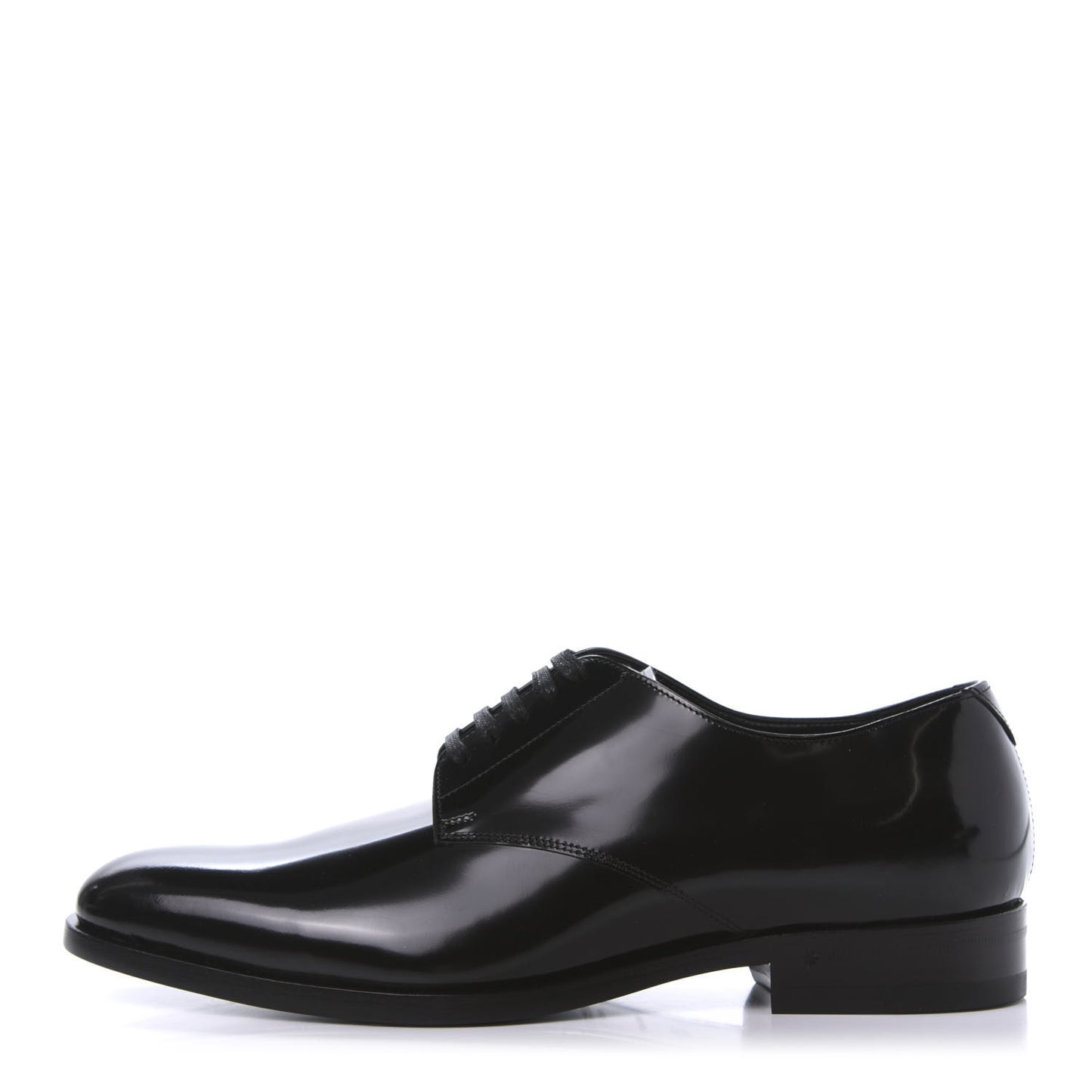 Patent Calfskin Mens Smoking 25 Derby Lace Up Shoes 41 Black