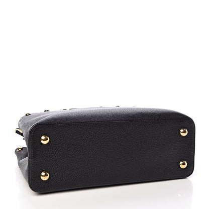 Louis Vuitton Taurillon Studded Capucines PM Black 5 of 11