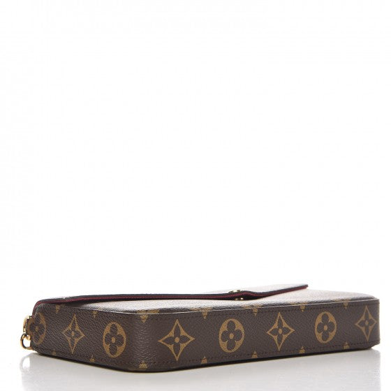 Louis Vuitton Monogram Pochette Felicie Chain Wallet Fuchsia 4 of 12