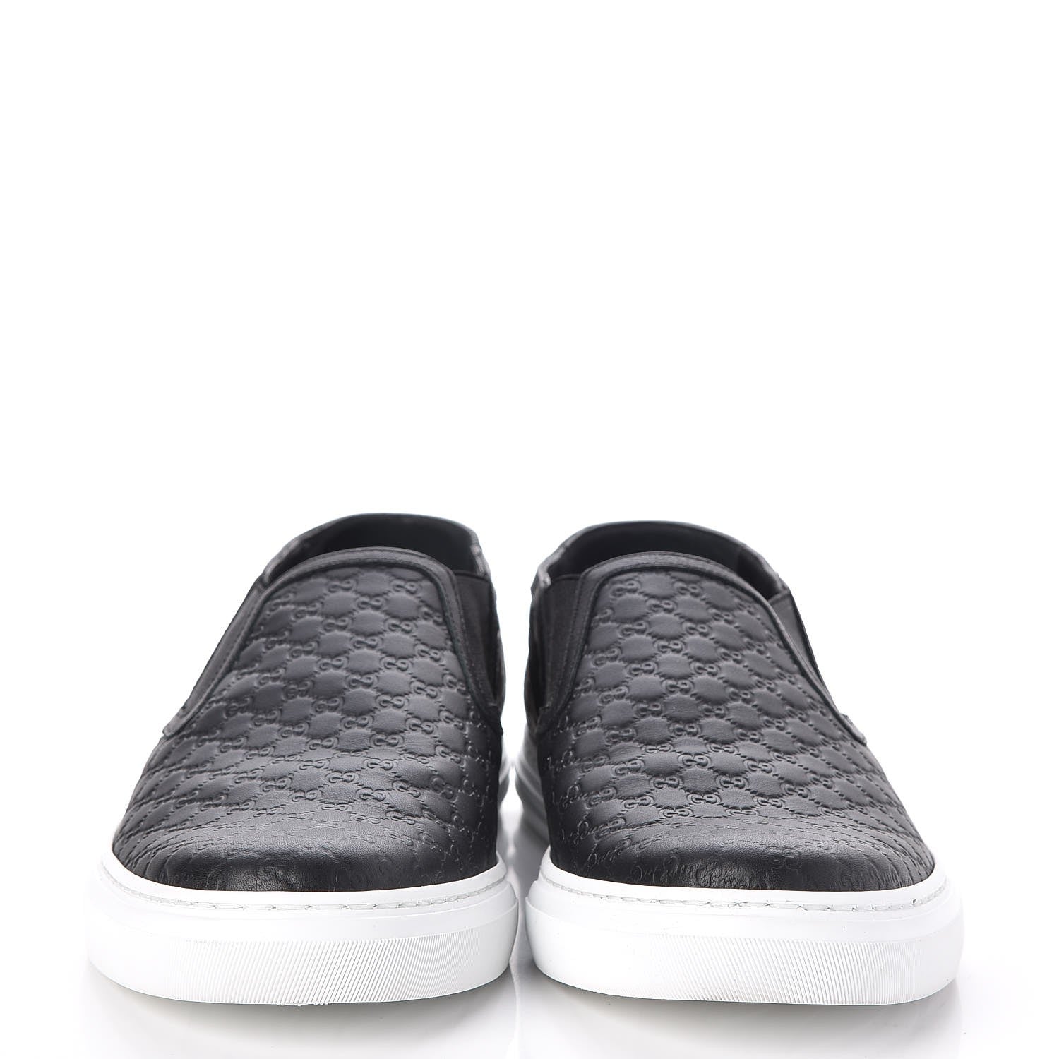 Gucci Microguccissima Mens Slip On Sneakers 8 Black 2 of 9