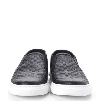 Gucci Microguccissima Mens Slip On Sneakers 8 Black 2 of 9