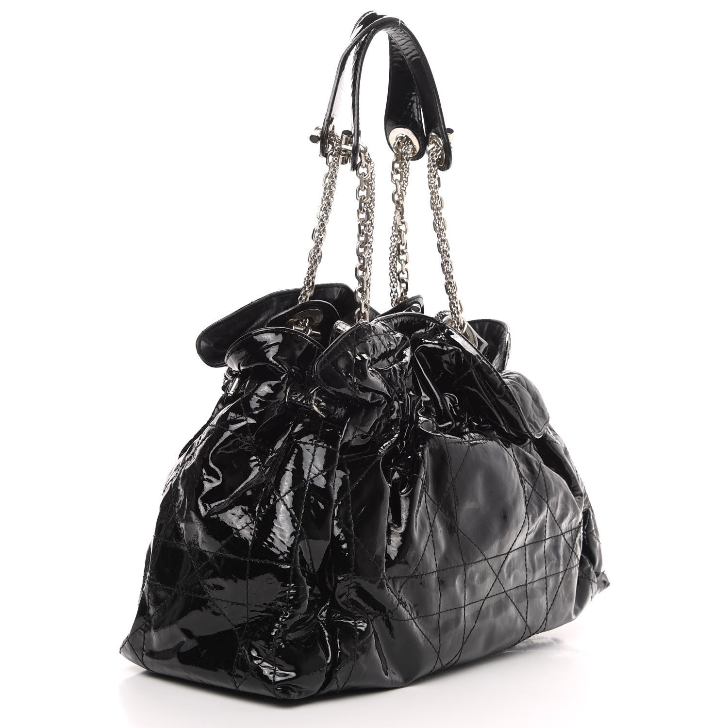 Christian Dior Patent Cannage Medium Le Trente Tote Black 3 of 10