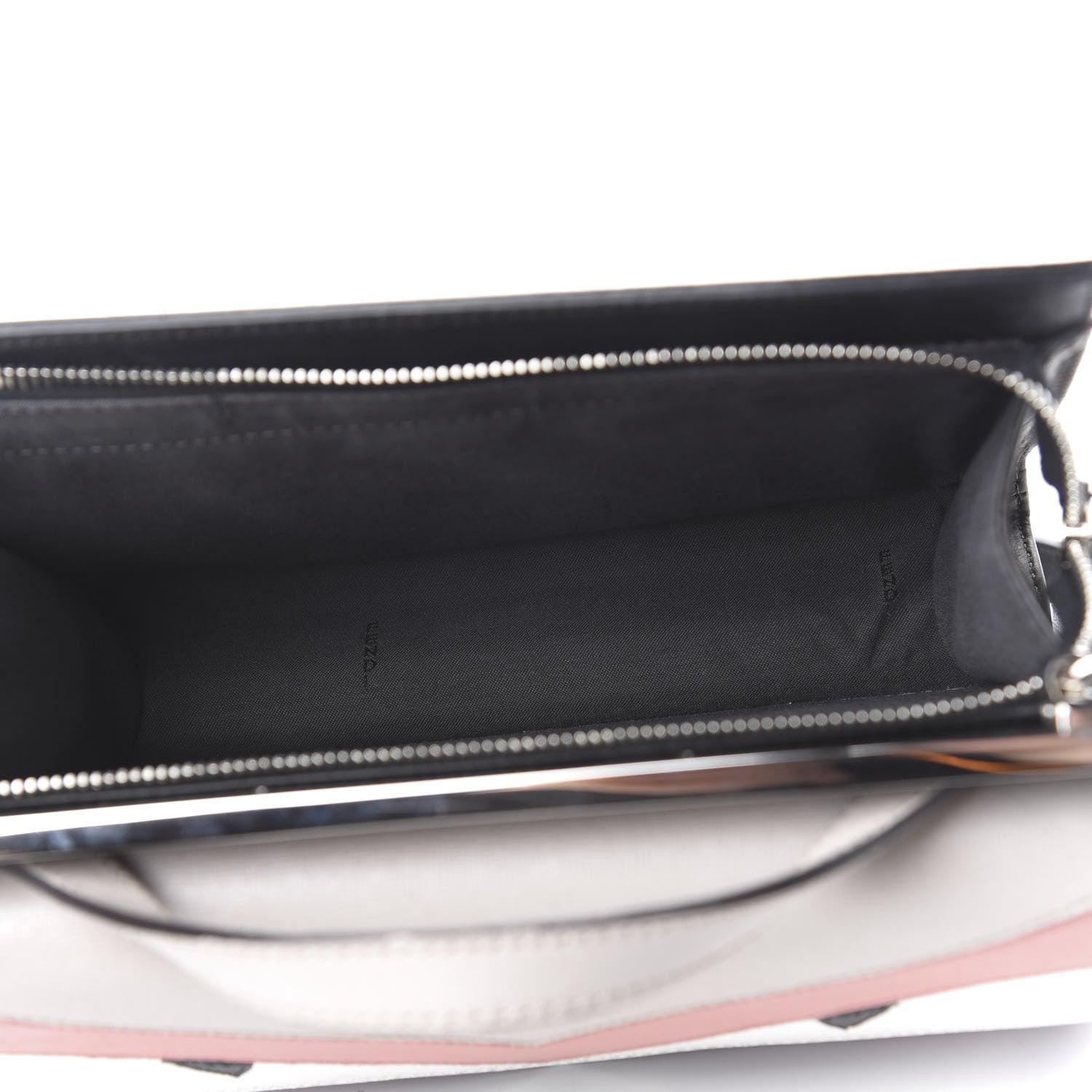 Fendi Vitello Elite Monster Mini Demi Jour Shoulder Bag Ribes Grigio Polvere Carbone 5 of 12