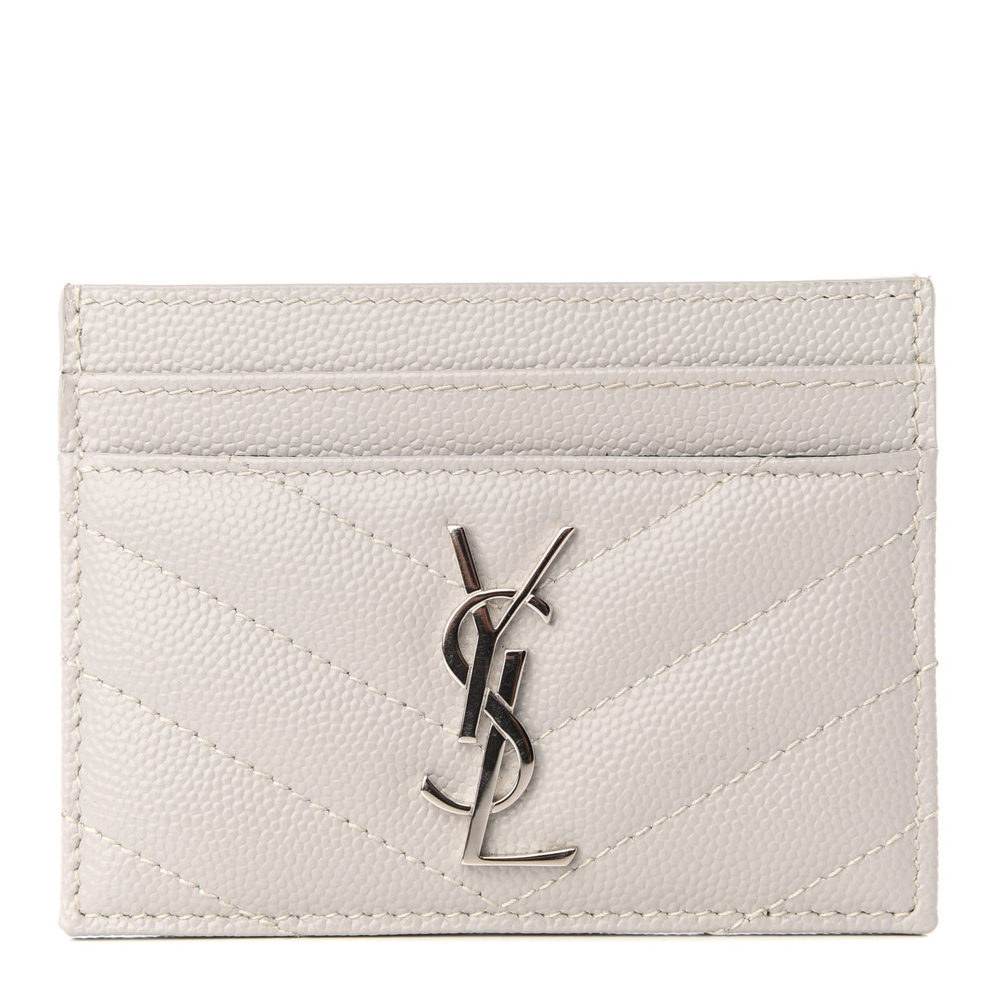 Grain De Poudre Matelasse Chevron Card Case Granite