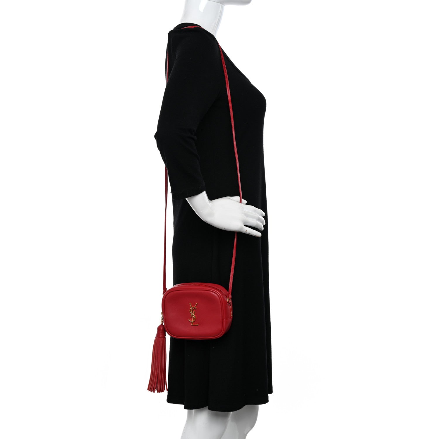 Saint Laurent Nappa Monogram Blogger Bag New Red 3 of 12