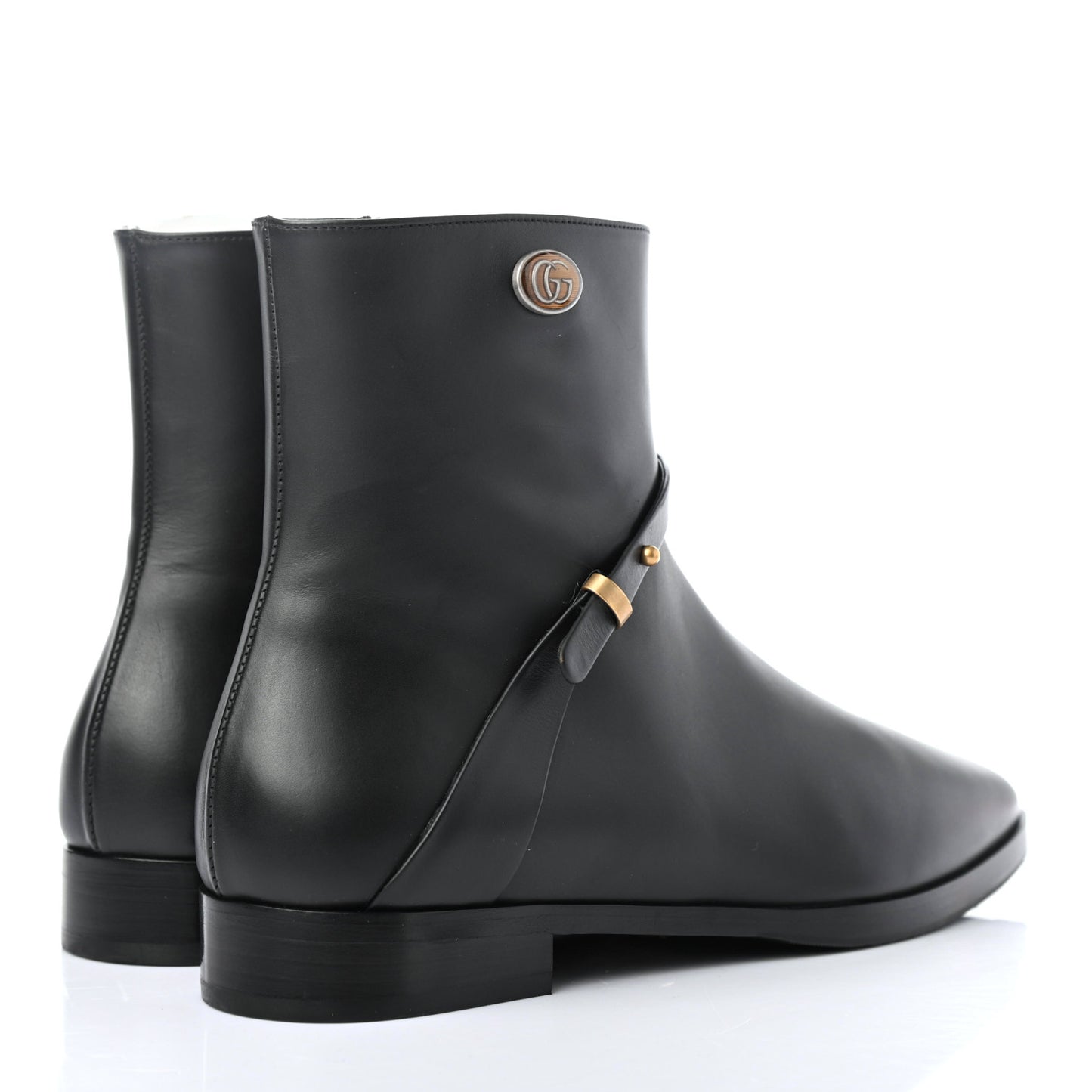 Calfskin GG Ankle Boots 38 Black