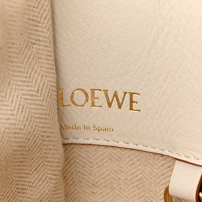 Loewe Calfskin Canvas Anagram Small Hammock Shoulder Bag Ecru White 6 of 10