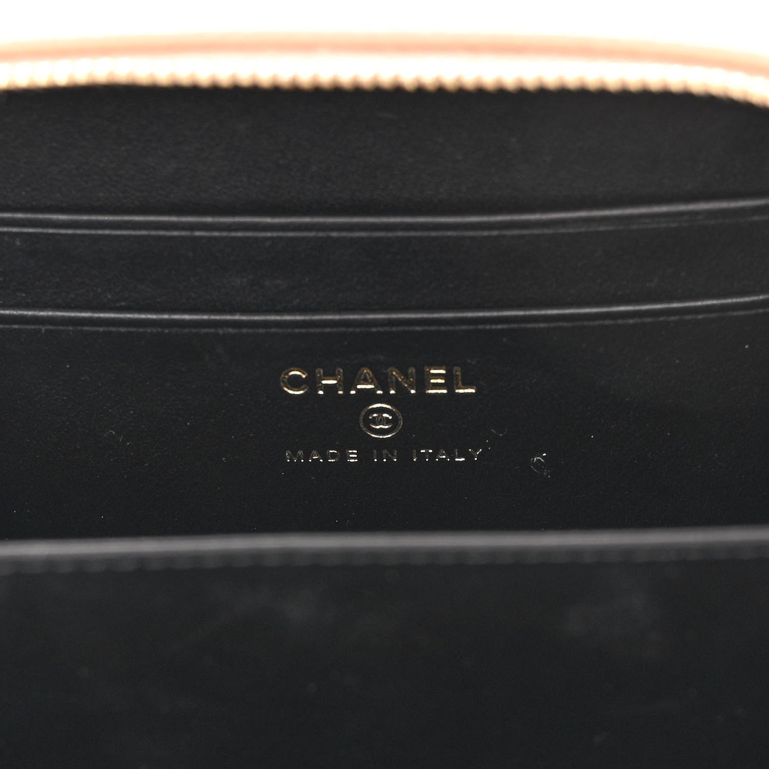 Chanel Caviar Quilted CC Filigree Vanity Clutch With Chain Beige Black 6 of 10