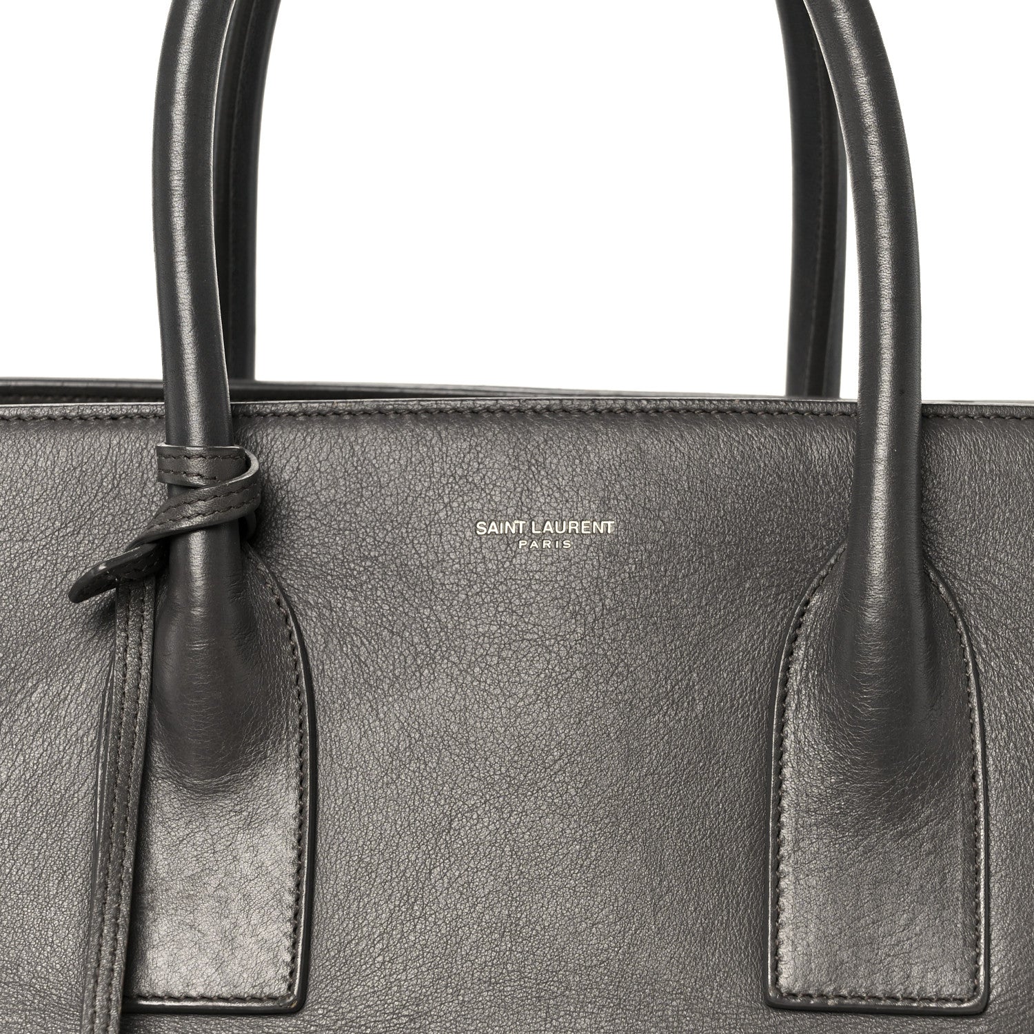 Saint Laurent Calfskin Large Sac de Jour Carryall Grey 8 of 13