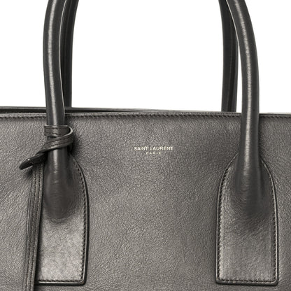 Saint Laurent Calfskin Large Sac de Jour Carryall Grey 8 of 13