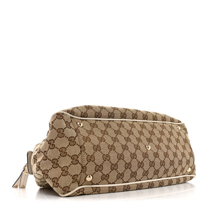 Gucci Monogram Trophy Tote Beige Ebony Mystic White 3 of 9