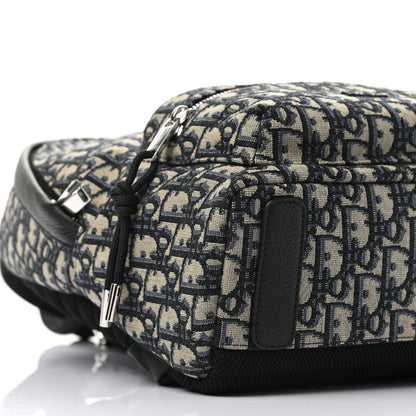 Christian Dior Oblique Calfskin Rider Backpack Beige Black 7 of 9