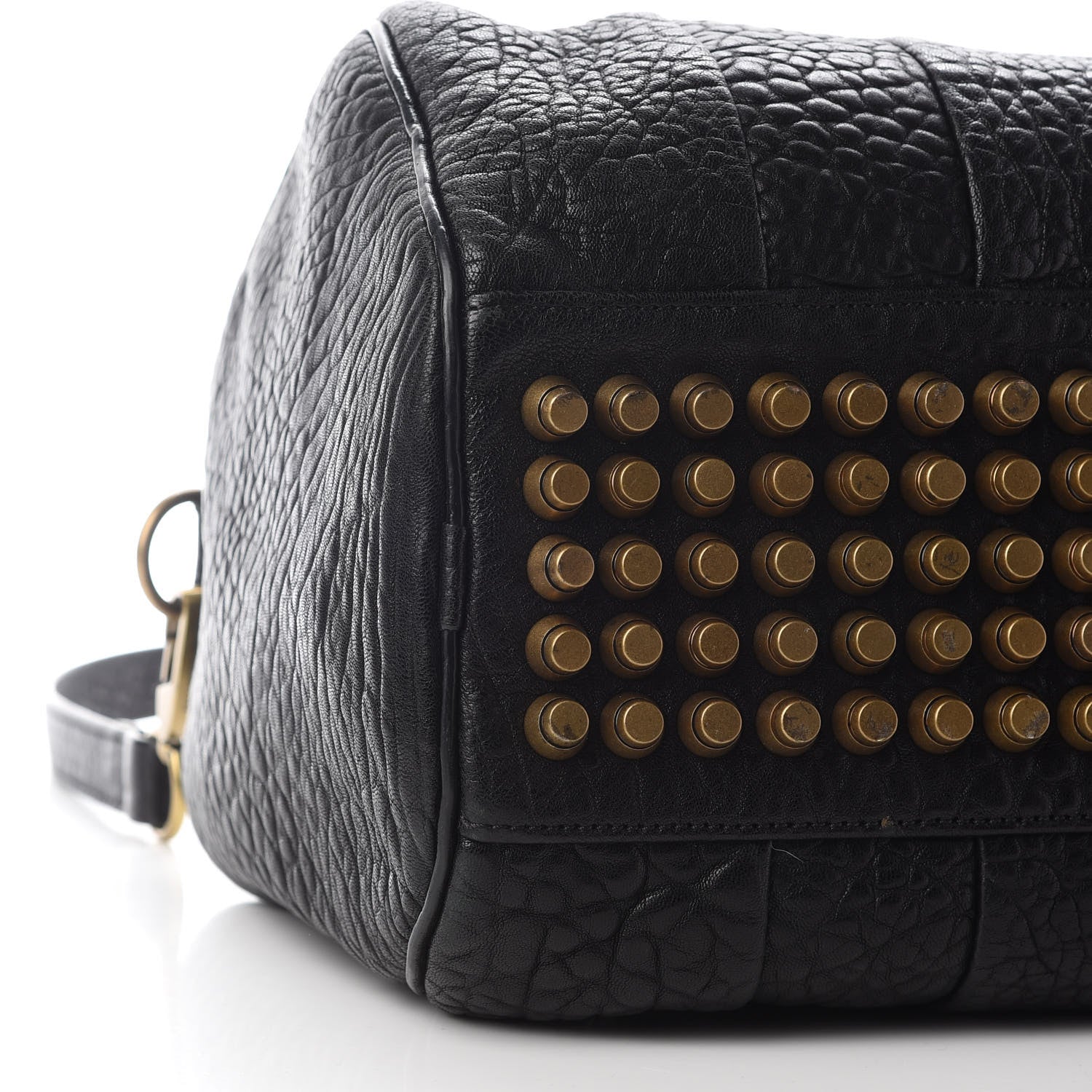 Alexander Wang Pebbled Lambskin Rocco Black Antique Brass Hardware 7 of 9