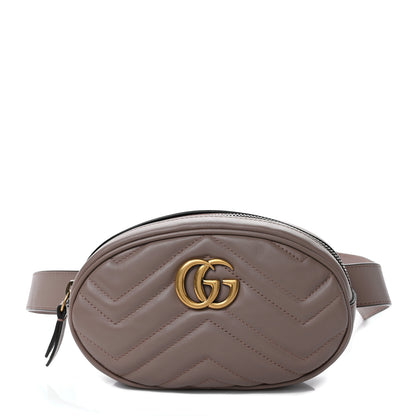 Gucci Calfskin Matelasse GG Marmont Belt Bag 95 38 Porcelain Rose 1 of 11