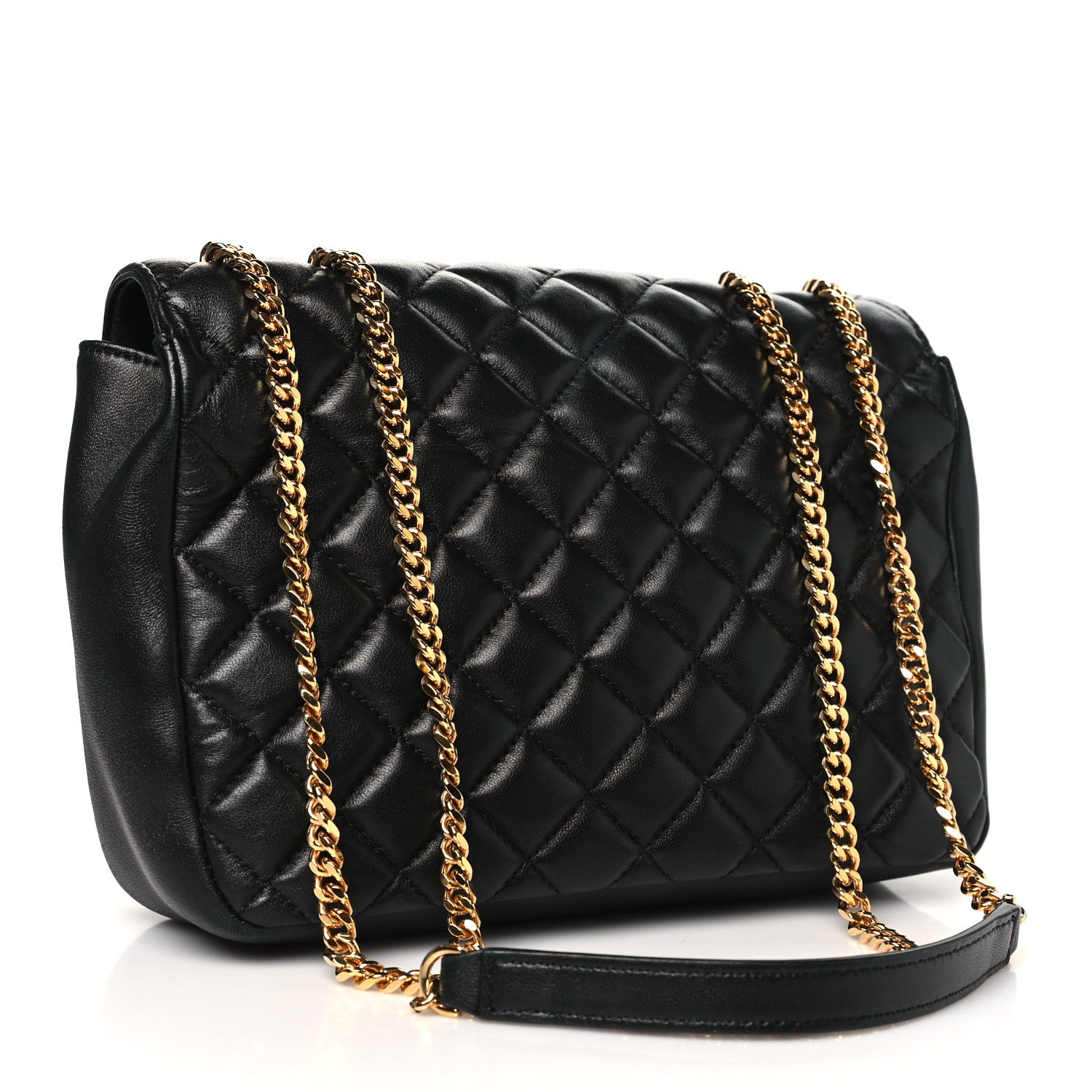 Versace Nappa Quilted La Medusa Chain Crossbody Black 3 of 9