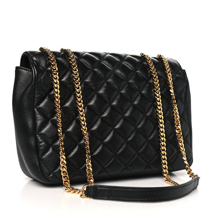 Versace Nappa Quilted La Medusa Chain Crossbody Black 3 of 9
