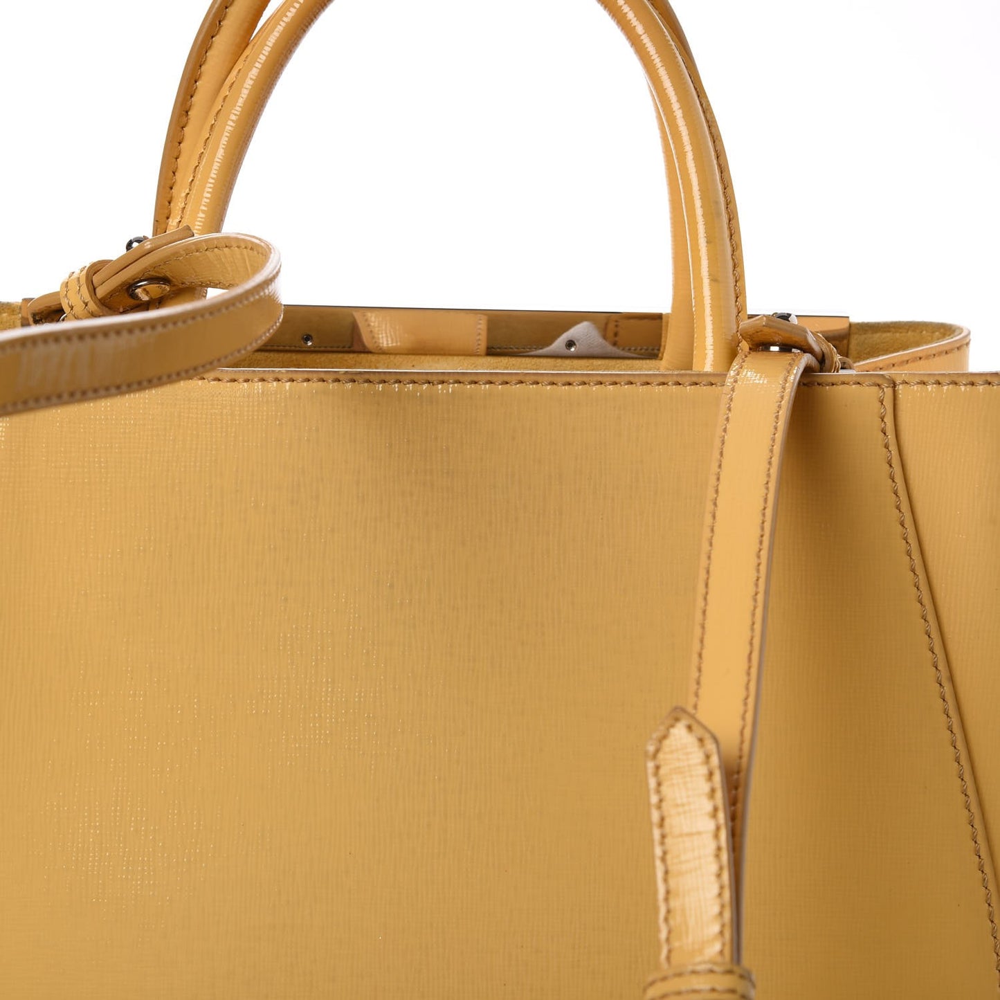 Vitello Vernice Camoscio Petite 2Jours Tote Alchemy Yellow