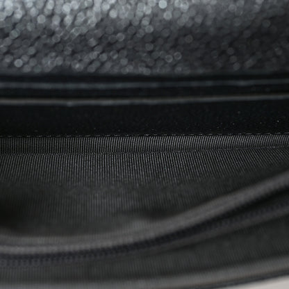 Chanel Metallic Caviar Quilted Small Flap Wallet Charcoal 5 of 10