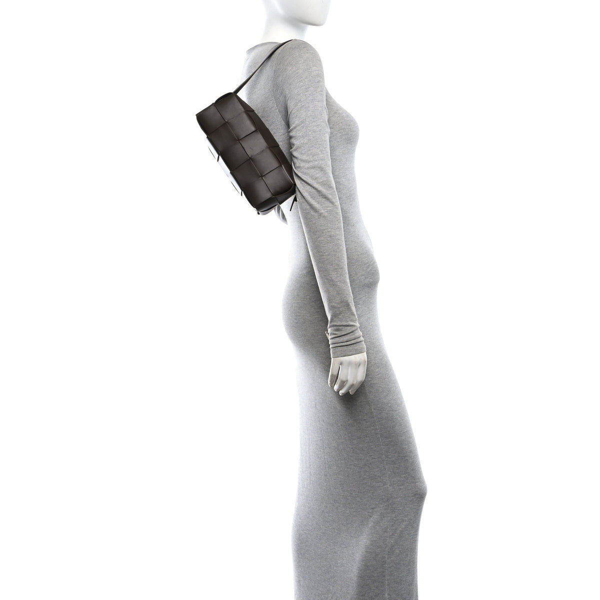 Lambskin Maxi Intrecciato Small Brick Cassette Bag Light Brown