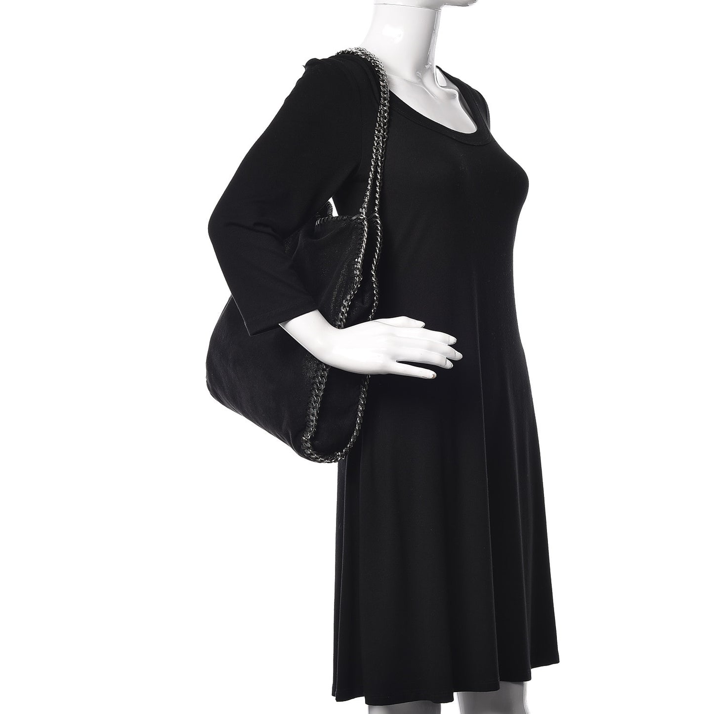 Shaggy Deer Small Falabella Tote Black