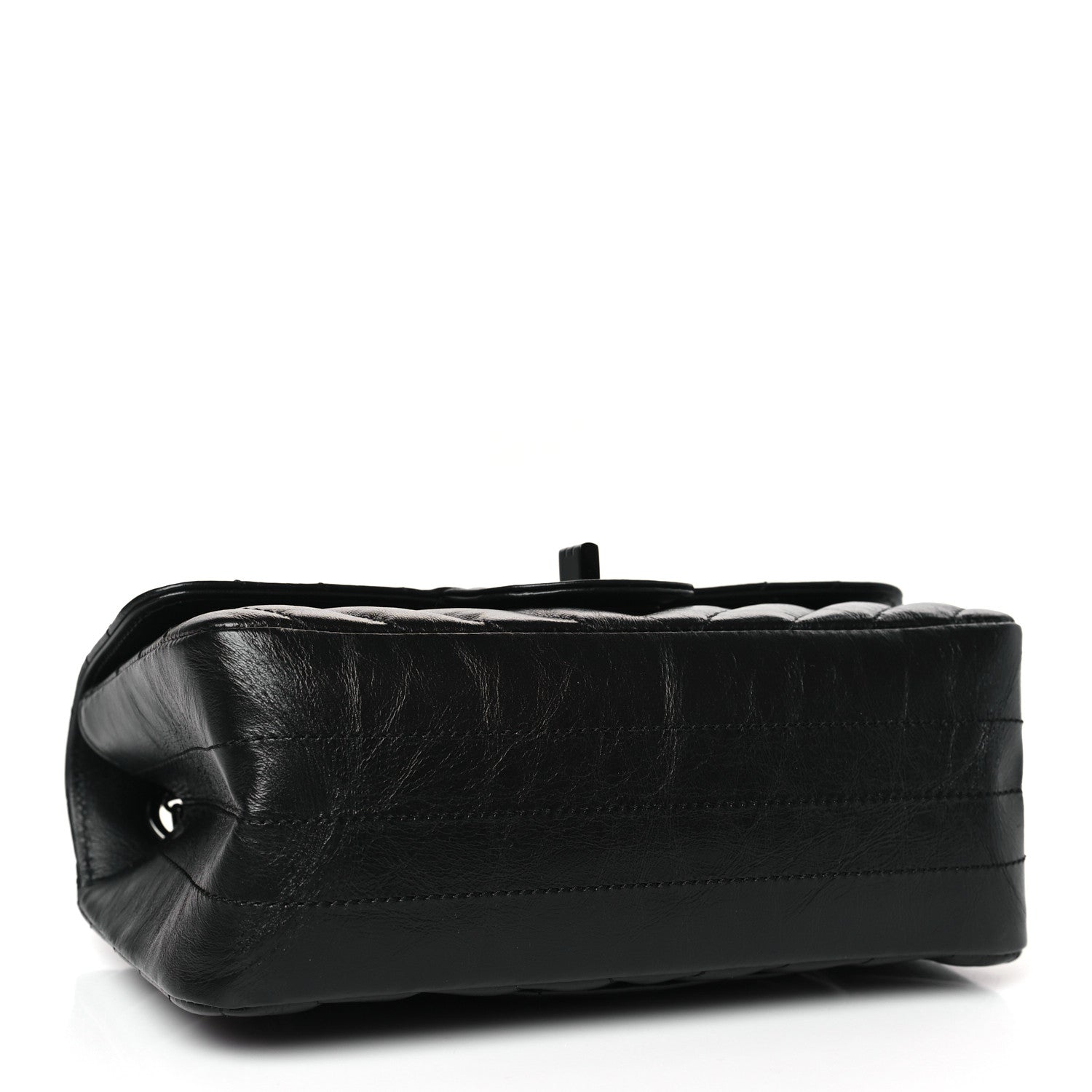 Chanel Aged Calfskin Chevron Quilted 2.55 Reissue Mini Flap So Black 4 of 10