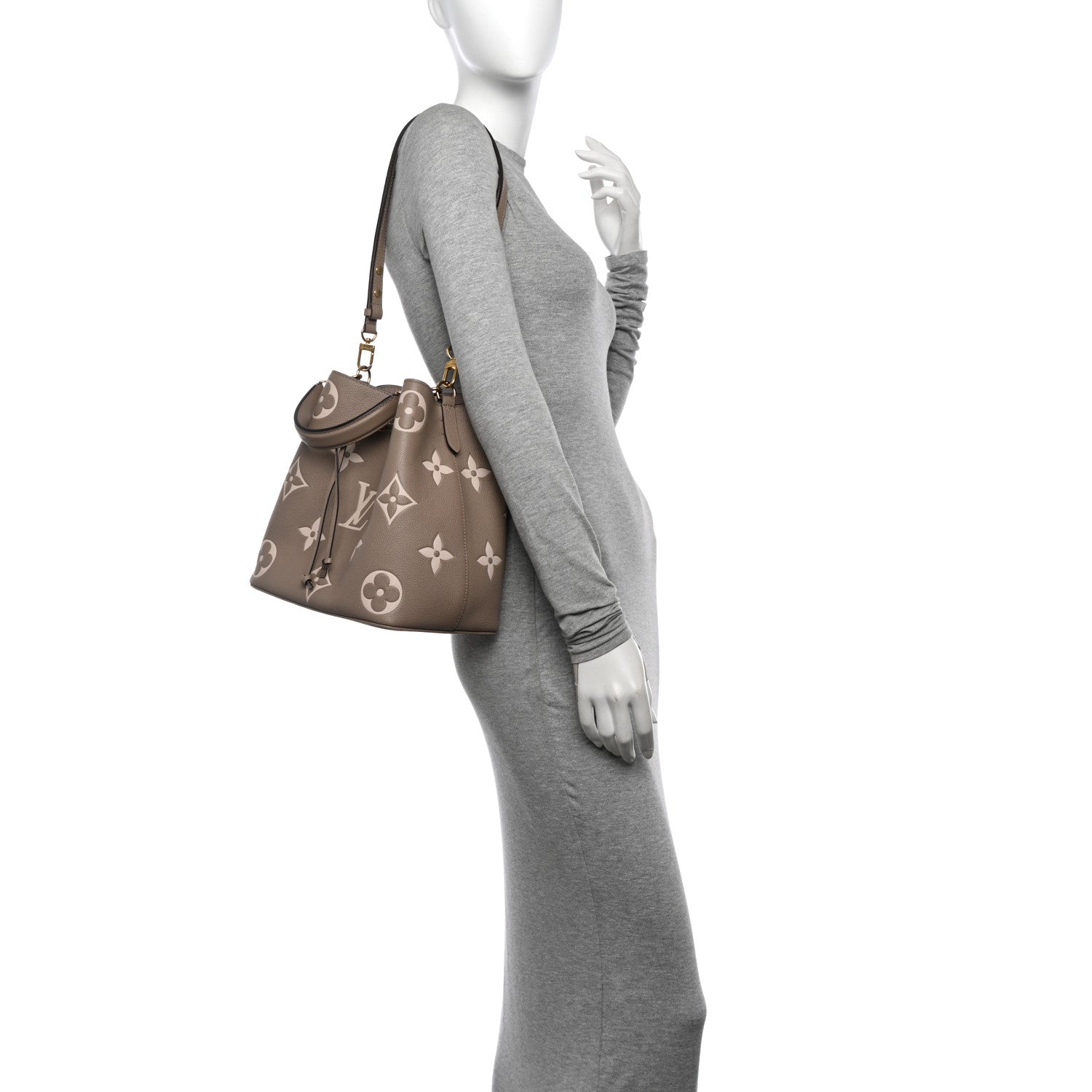 Louis Vuitton Empreinte Monogram Giant Neonoe MM Tourterelle Creme 2 of 11