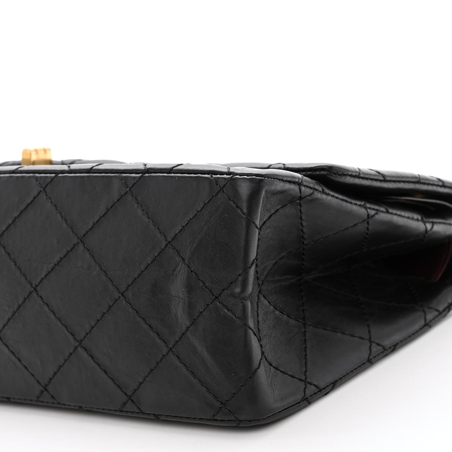 Aged Calfskin Quilted 2.55 Reissue 226 Flap Black