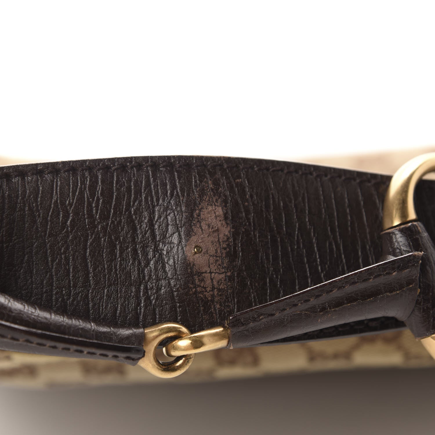 Gucci Monogram Medium Horsebit Chain Hobo Dark Brown 8 of 11