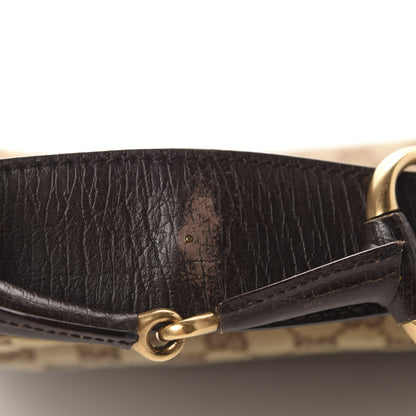 Gucci Monogram Medium Horsebit Chain Hobo Dark Brown 8 of 11