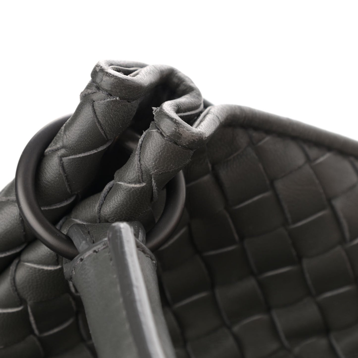 Nappa Intrecciato Parachute Bag Grey