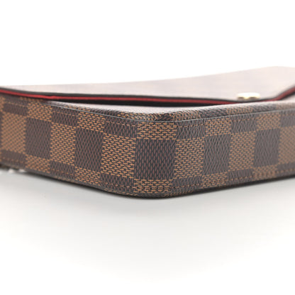 Louis Vuitton Damier Ebene Pochette Felicie Chain Wallet 11 of 13