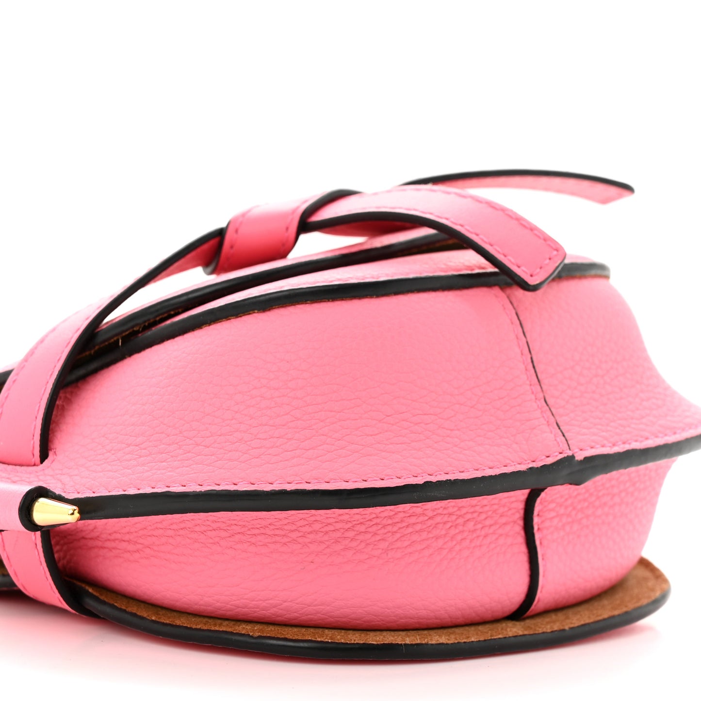 Grained Calfskin Mini Gate Crossbody Bag Wild Rose