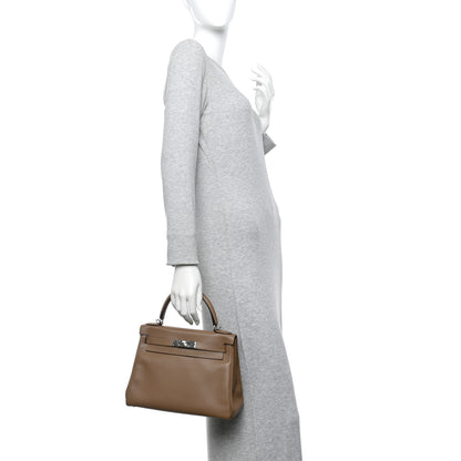 Hermes Evercolor Kelly Retourne 28 Beige De Weimar 2 of 14