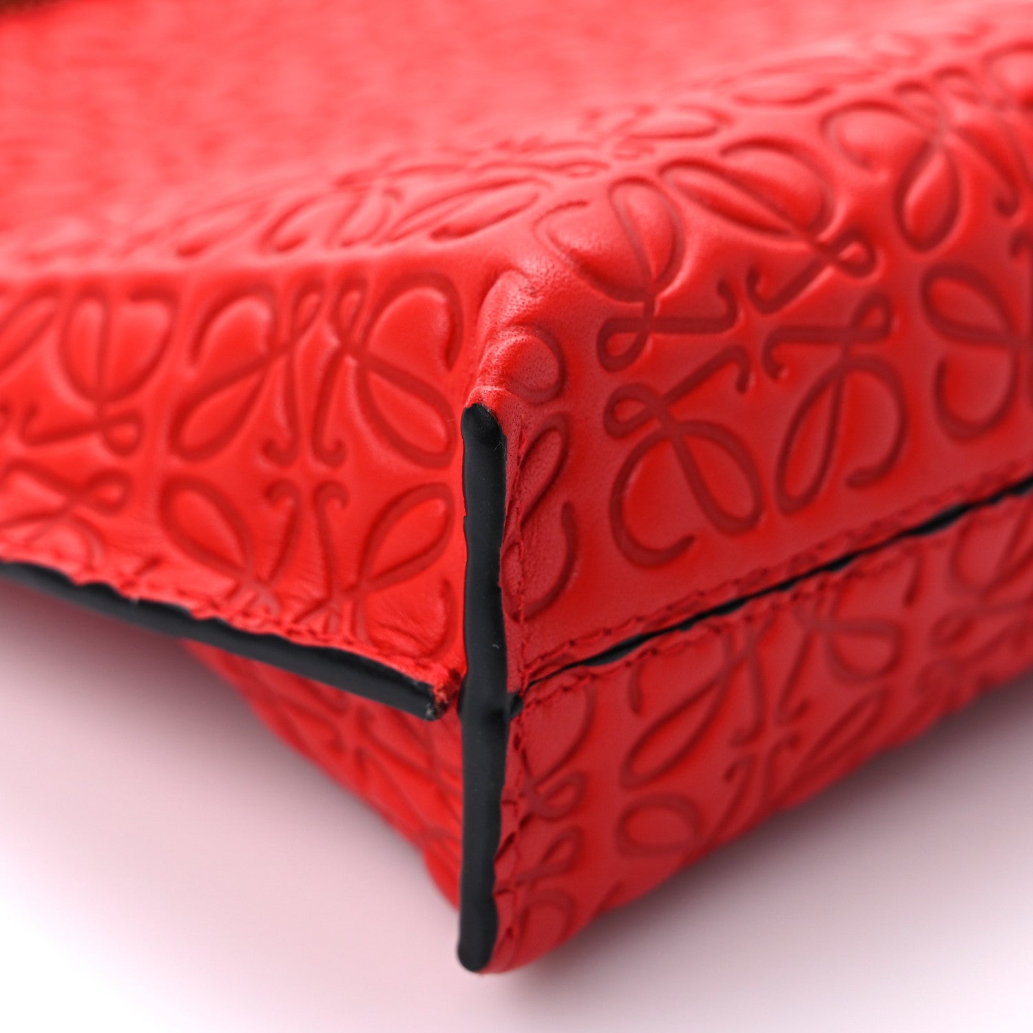 Loewe Calfskin Embossed Mini Repeat T Crossbody Bag Red 8 of 9