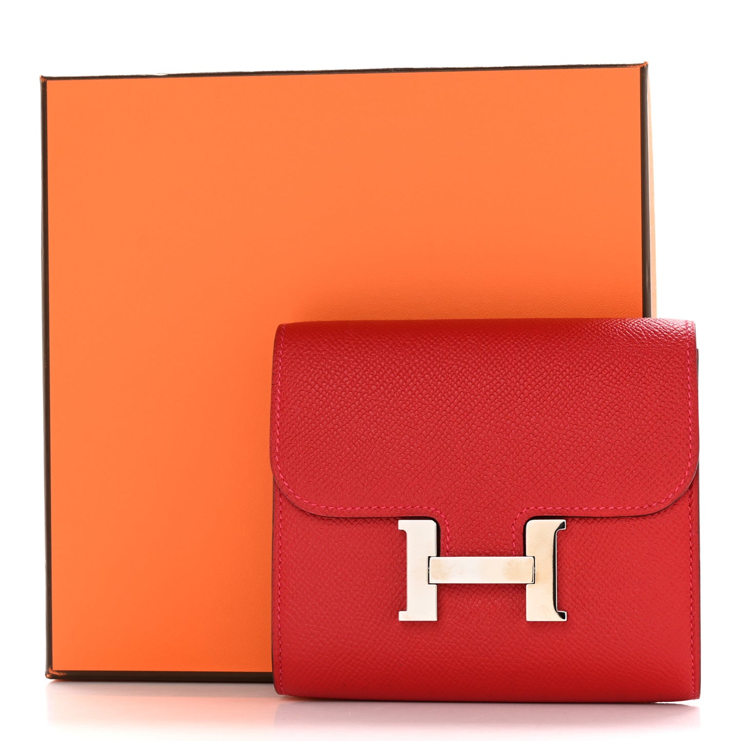 Epsom Constance Compact Passant Wallet Rouge Casaque