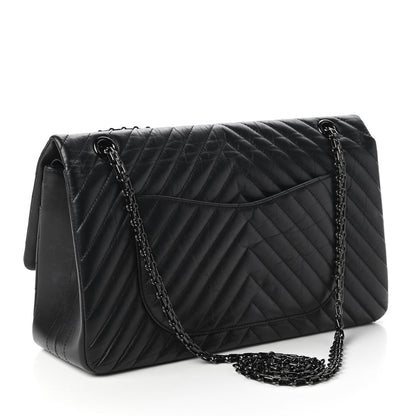 Chanel Aged Calfskin Chevron Quilted 2.55 Reissue 226 So Black 3 of 10